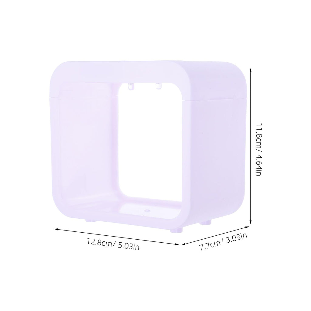 Mini Betta Fish Tank with LED Light Portable Plastic Desktop Aquarium Cube L731