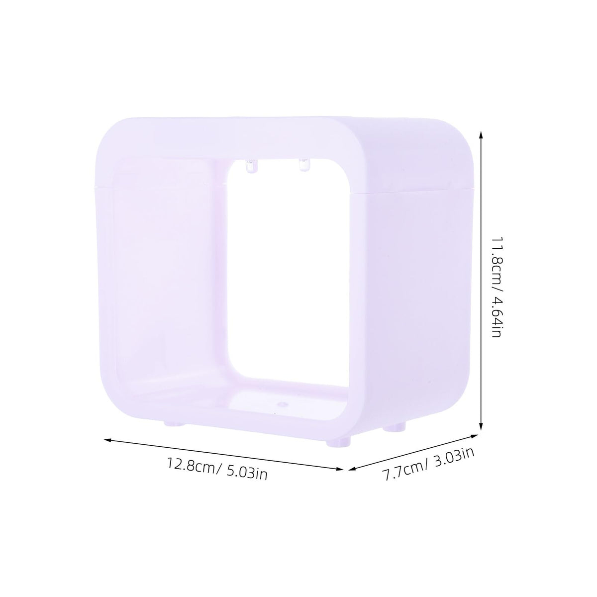 Mini Betta Fish Tank with LED Light Portable Plastic Desktop Aquarium Cube L731
