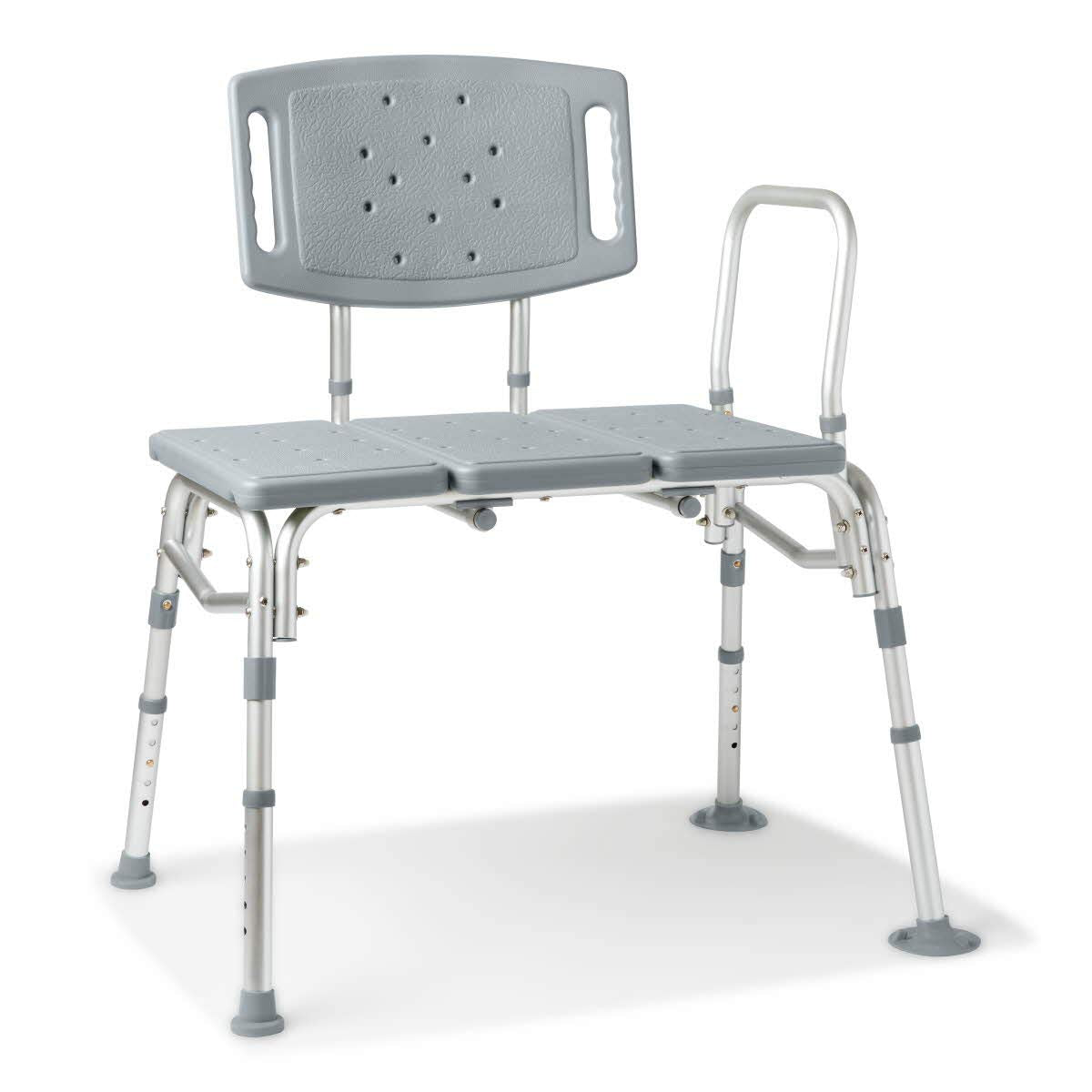 Bariatric Tub Transfer Bench with Anti-Slip Suction Feet 500lb Weight Capacity N18319