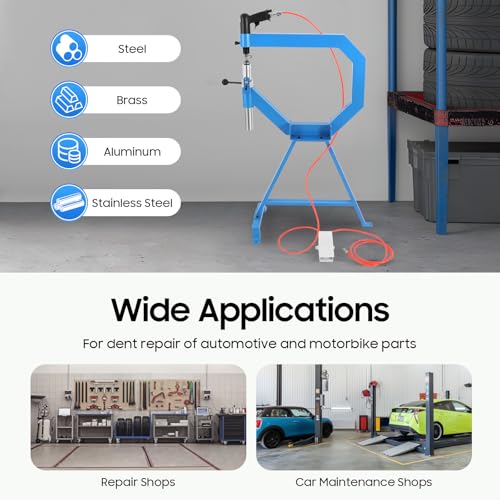 Pneumatic Planishing Hammer Set with Cast-Iron Stand and Foot Pedal F219