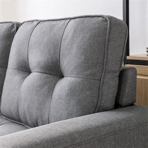 Convertible Sofa Bed Tufted Sleeper Loveseat with Wood Frame G189