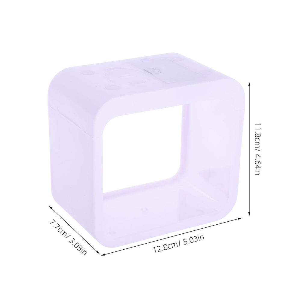 Mini Betta Fish Tank with LED Light Portable Plastic Desktop Aquarium Cube L731