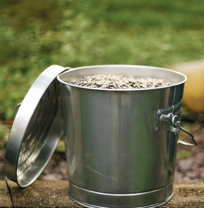 Galvanized Steel 6 Gallon Storage Can with Locking Lid S44026