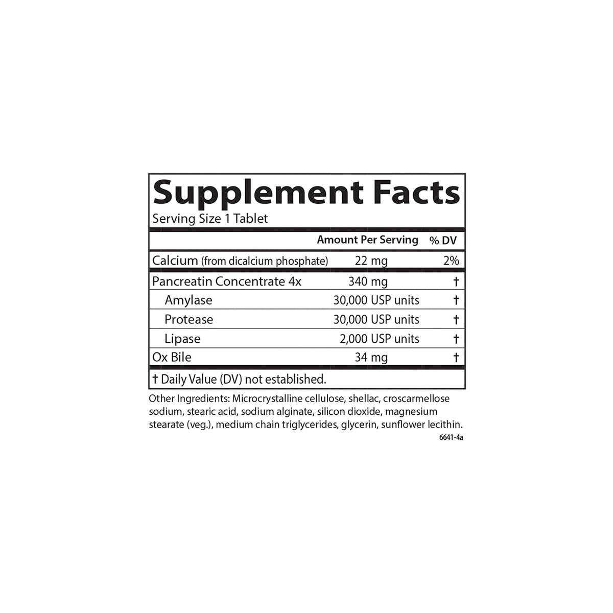 Natural Digestive Enzymes, 100 Tablets S43741