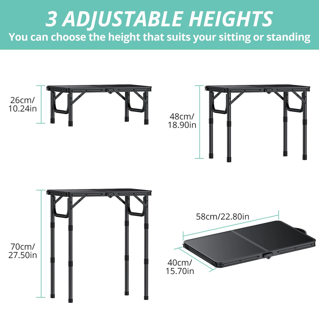 Folding Camping Table with Adjustable Height E572