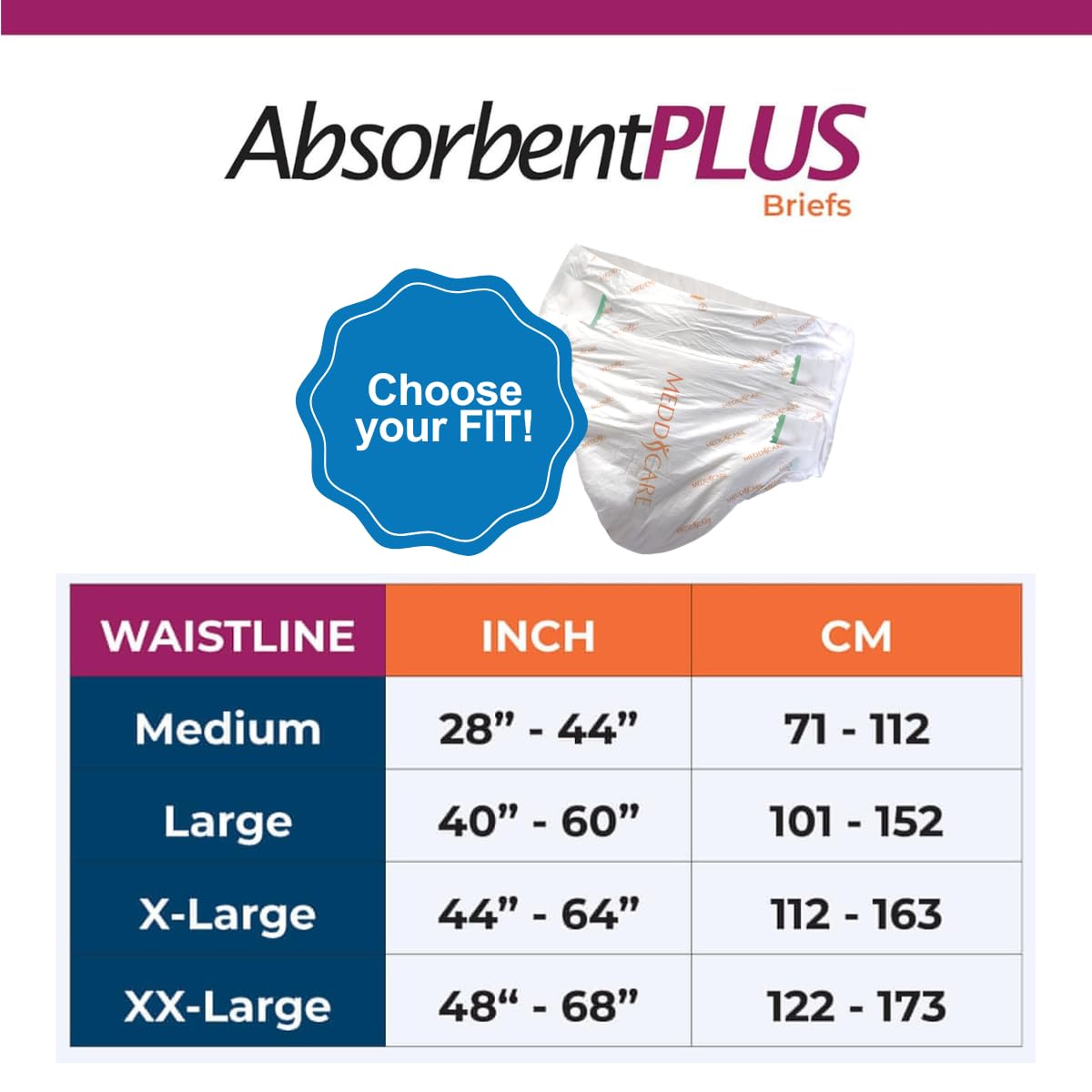 White Medium 12 Count Adult Diaper I677355