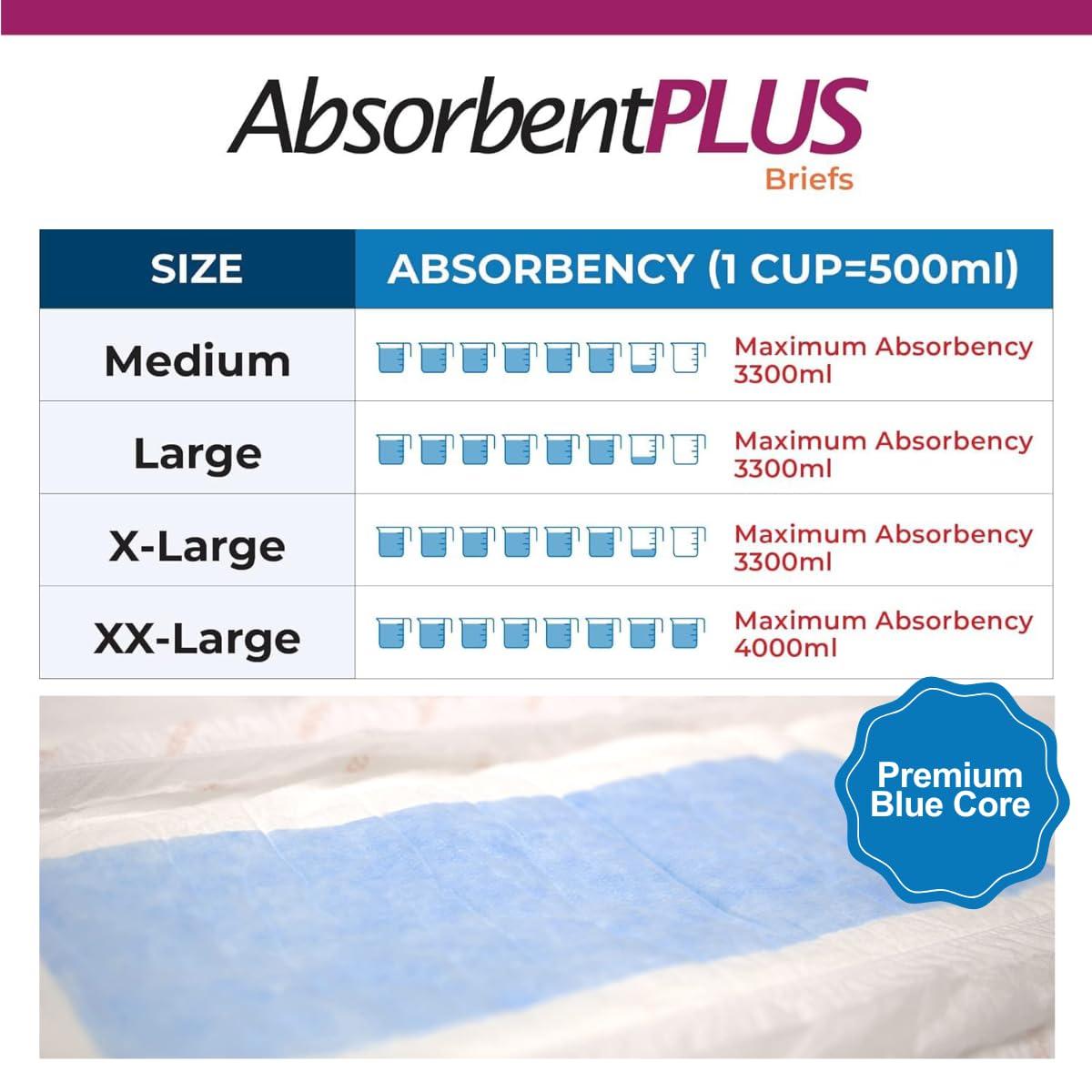 White Medium 12 Count Adult Diaper I677355