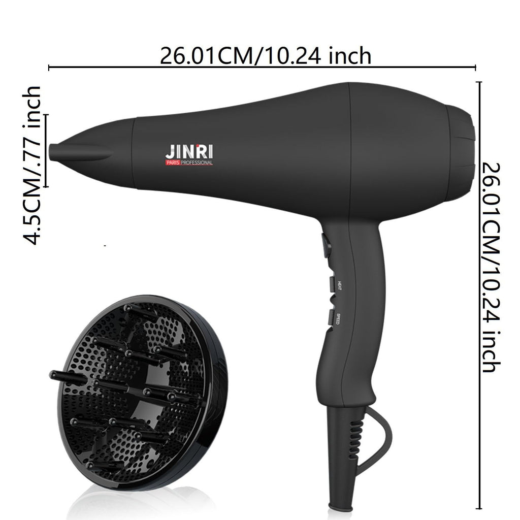 1875W Ionic Hair Dryer with Diffuser and Concentrator G317