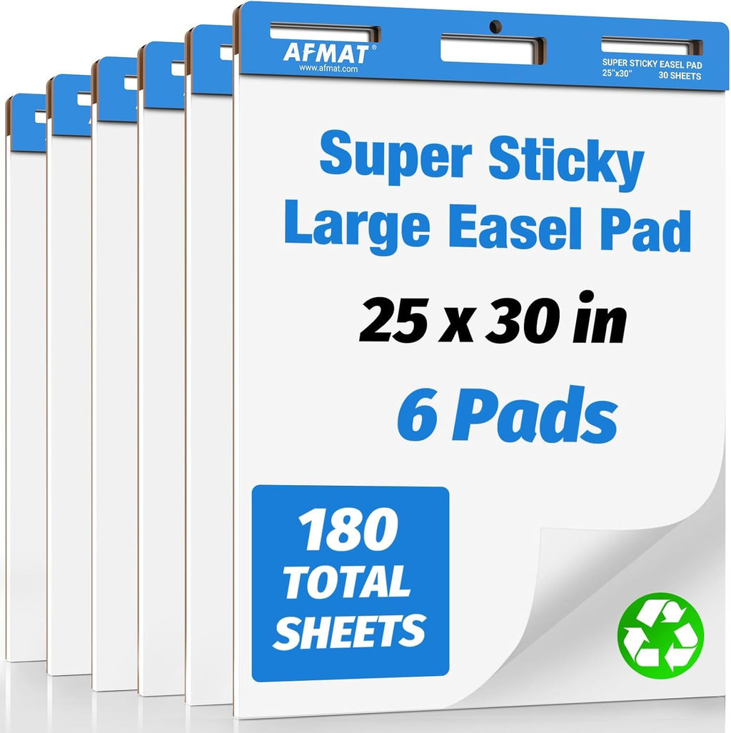 Self Stick Easel Pads 25 in x 30 in 30 Sheets 6 Pads A7666