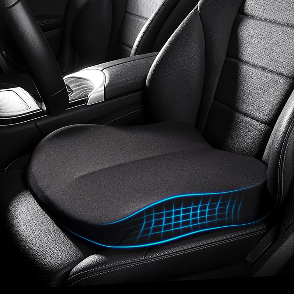 Black Memory Foam Car Seat Cushion L27138