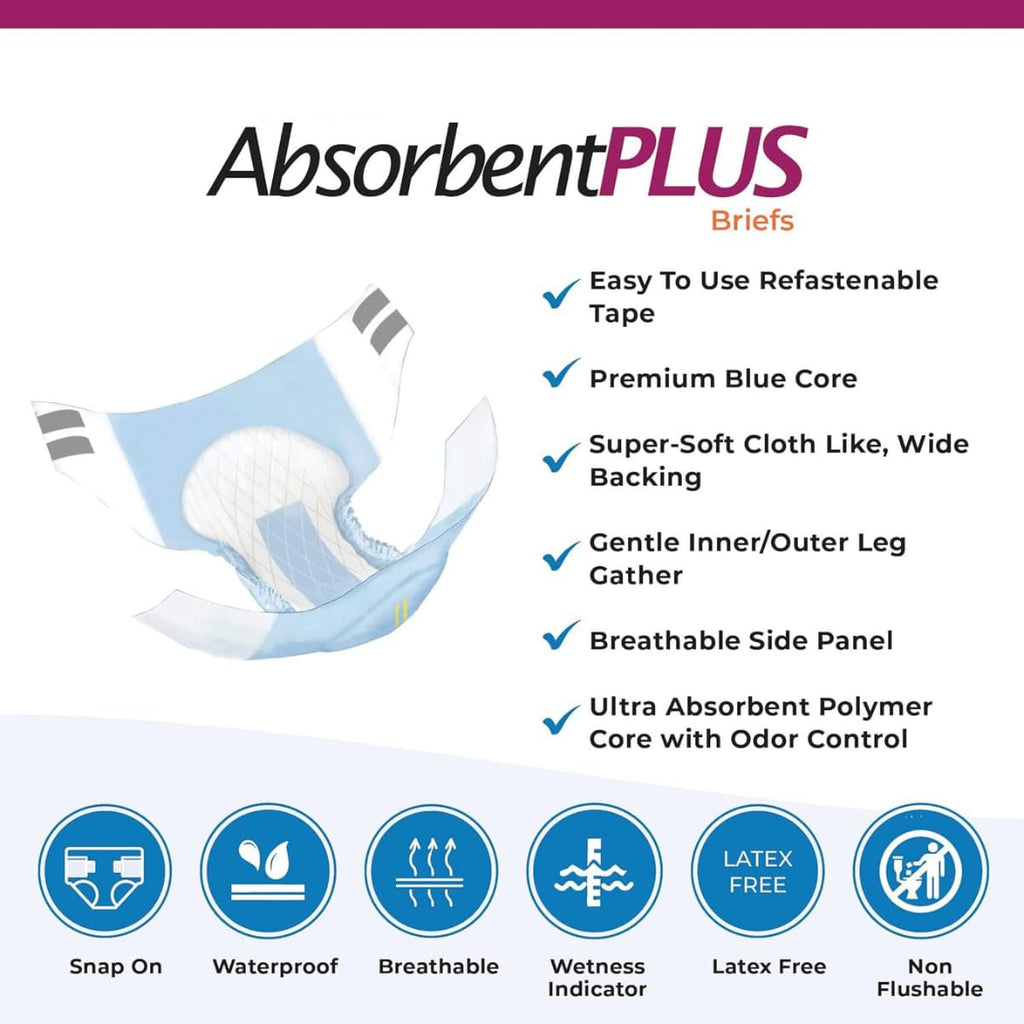 White Medium 12 Count Adult Diaper I677355