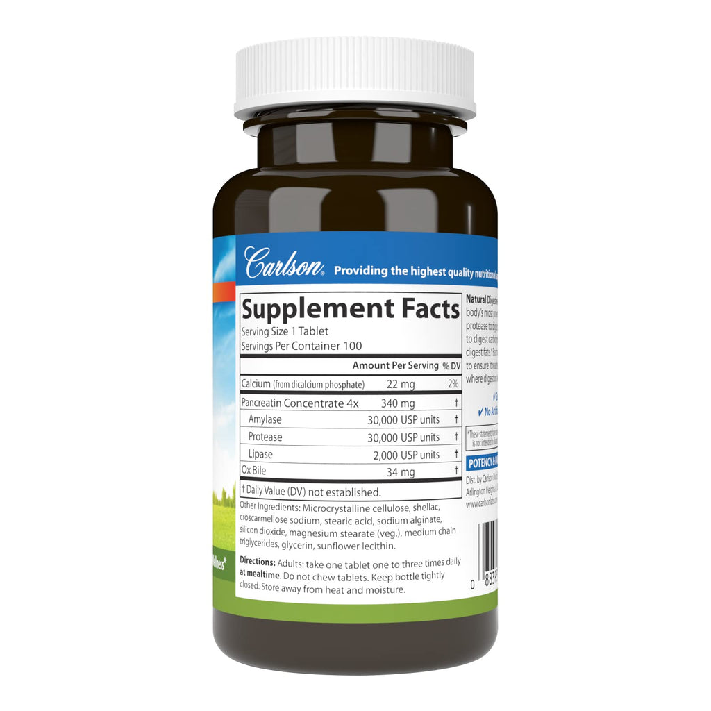 Natural Digestive Enzymes, 100 Tablets S43741