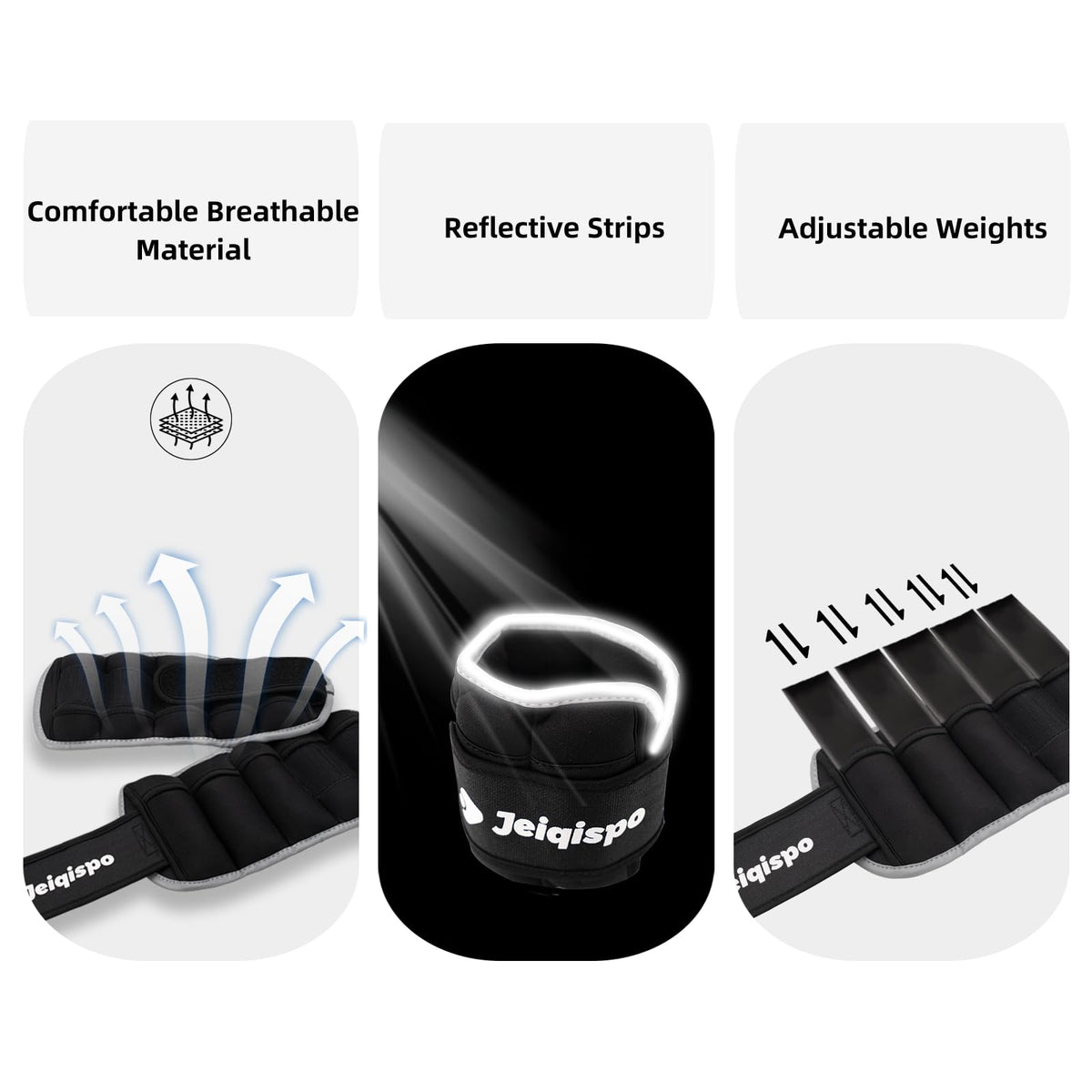 Adjustable Ankle Weights 1 Pair Removable Weight B642591