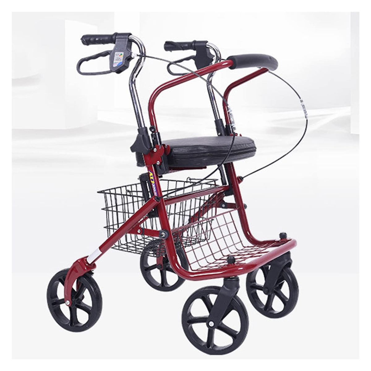 Upright Folding Rollator Walker with Seat K43030