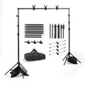 6.6 x 10FT Adjustable Backdrop Support Stand with Carrying Bag and 3 Clamps J1627