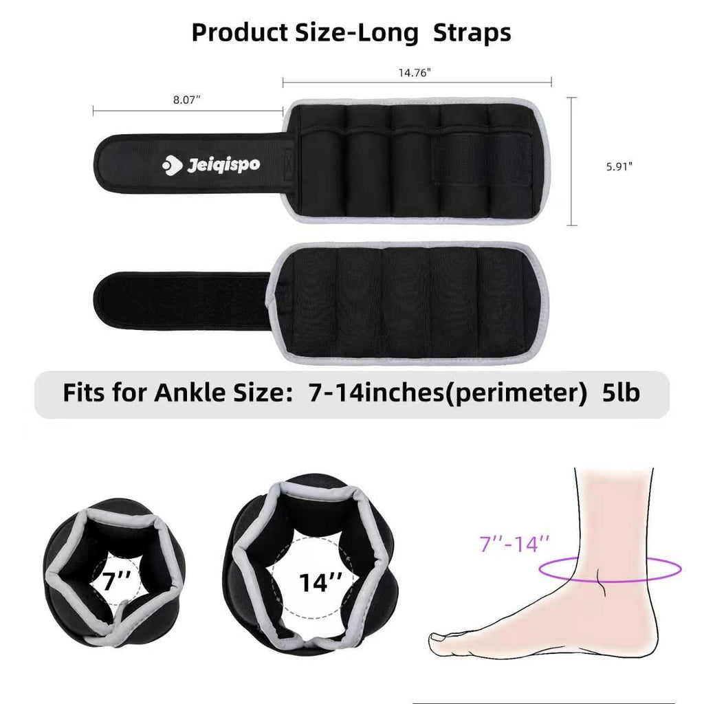 Adjustable Ankle Weights 1 Pair Removable Weight B642591