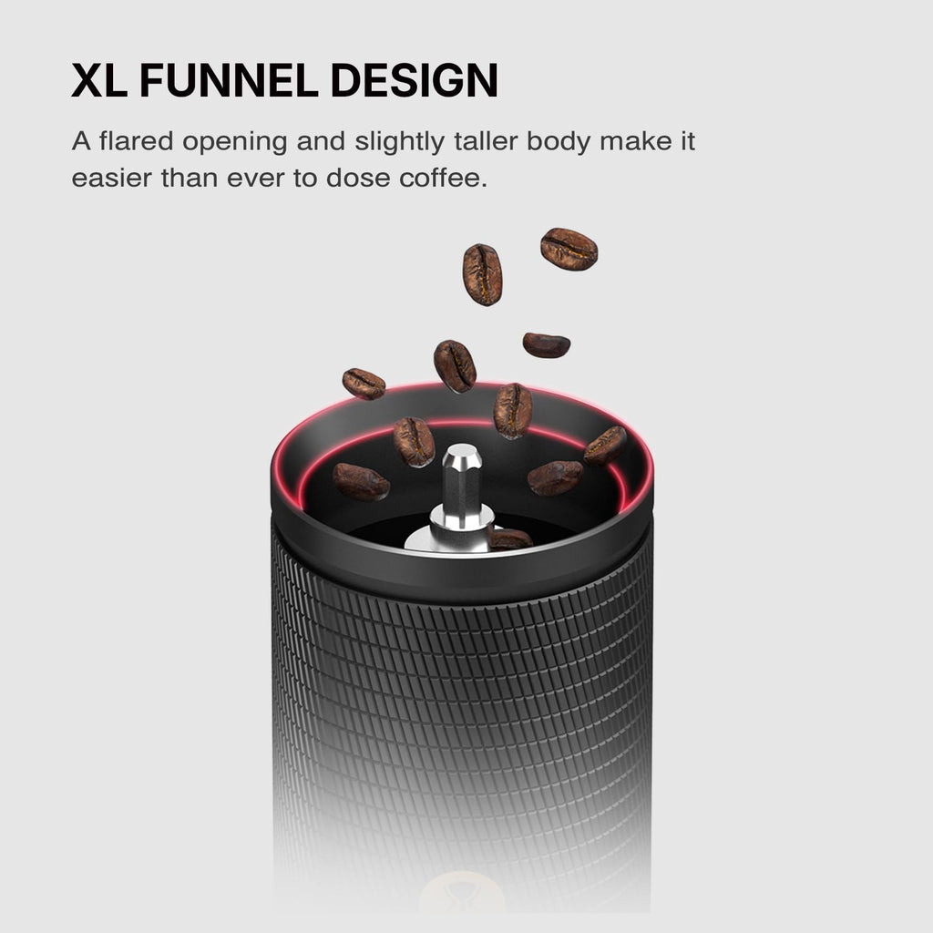 Manual Coffee Grinder with Conical Burr, Portable Hand Coffee Mill, Black U340255