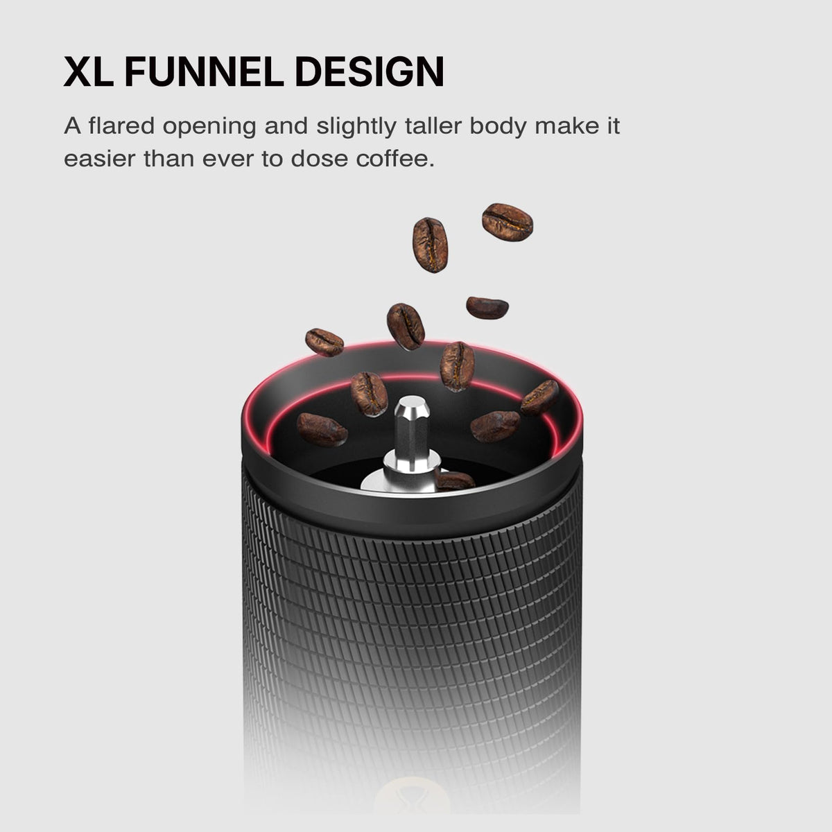 Manual Coffee Grinder with Conical Burr, Portable Hand Coffee Mill, Black U340255