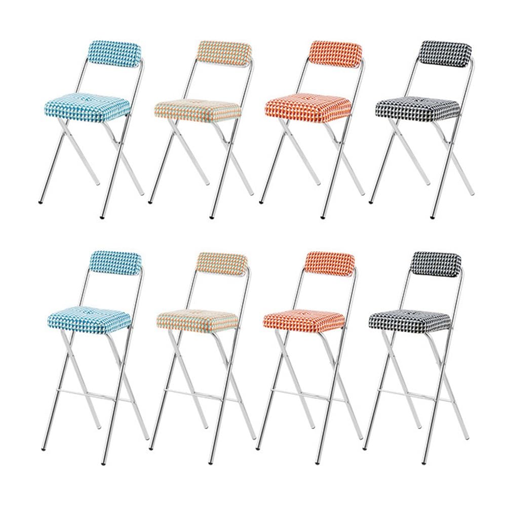 Cushioned Folding Bar Stool with Backrest D1656