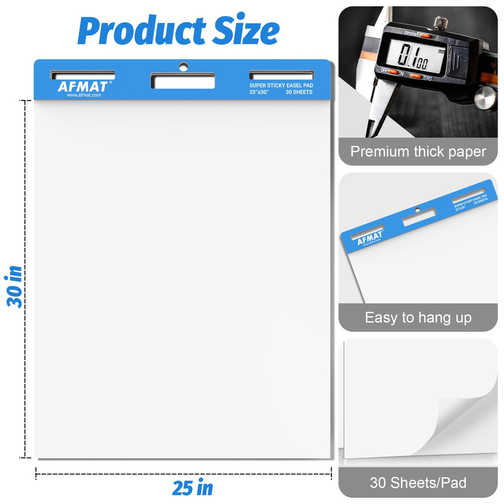 Self Stick Easel Pads 25 in x 30 in 30 Sheets 6 Pads A7666