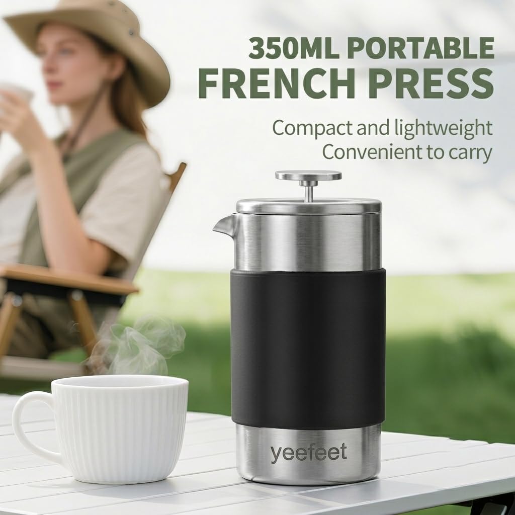 12 oz Stainless Steel French Press C407076