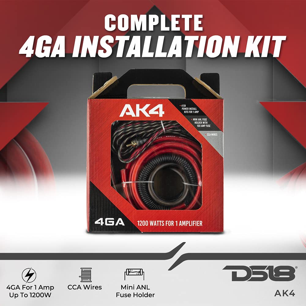 4 Gauge CCA Amplifier Installation Wiring Kit S6552