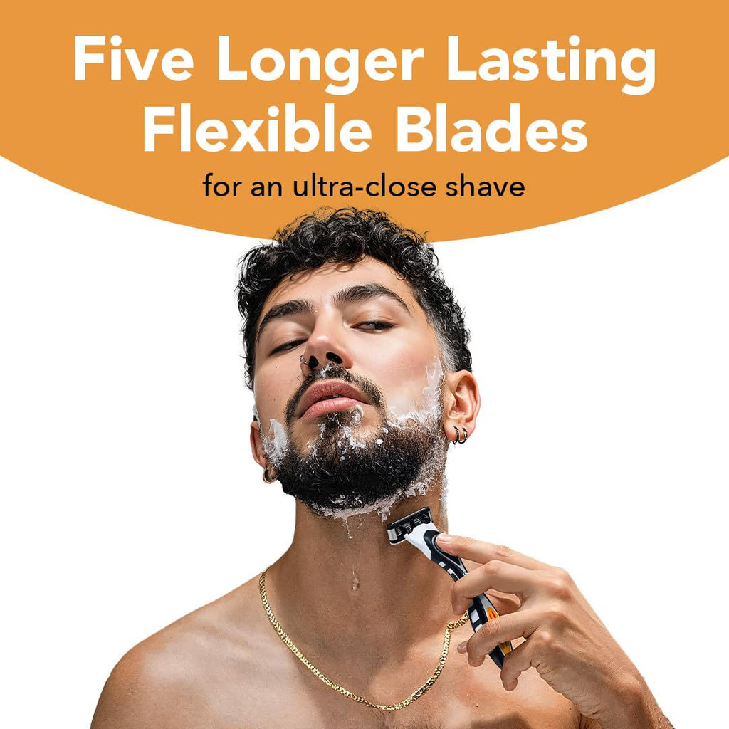 5-Blade Refillable Razors with 7 Cartridges O4739