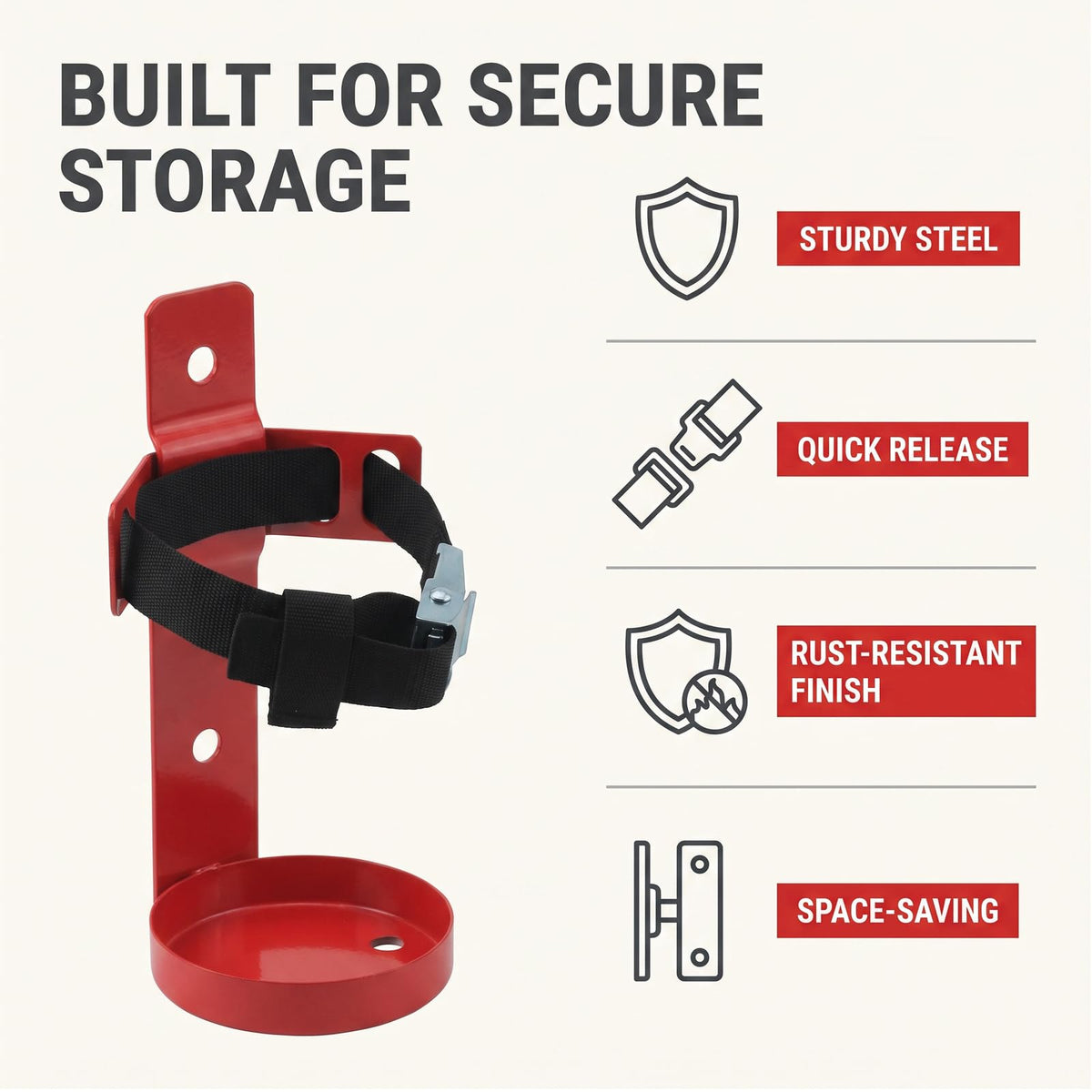 Metal Bracket Fire Extinguisher Mount P699