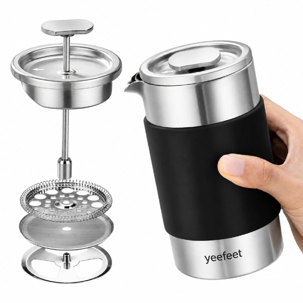 12 oz Stainless Steel French Press C407076