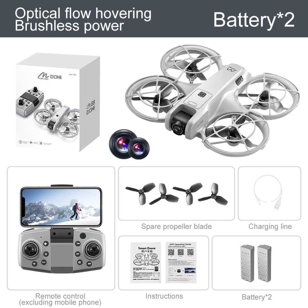 HD Camera Brushless Motor RC Quadcopter with 2 Battery R257