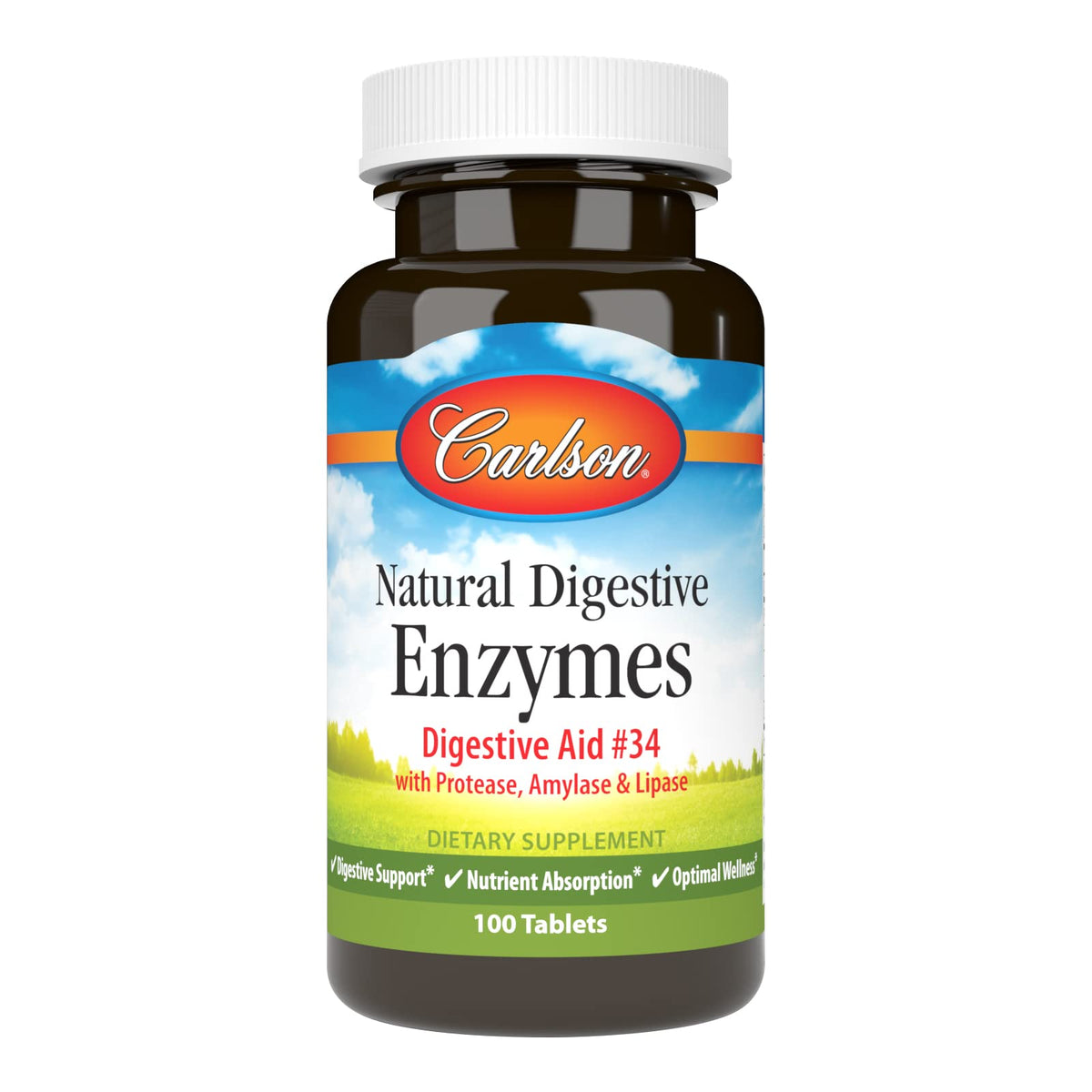 Natural Digestive Enzymes, 100 Tablets S43741