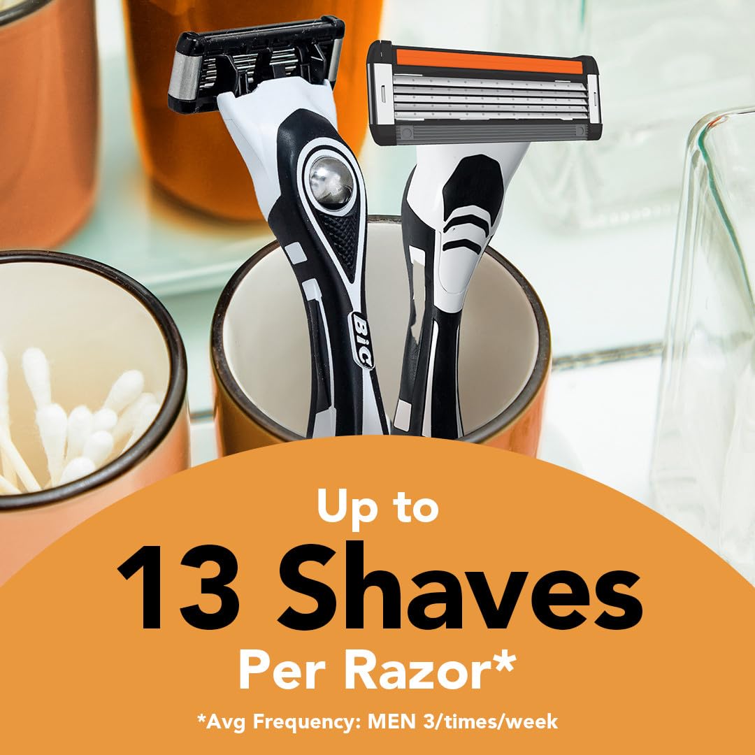 5-Blade Refillable Razors with 7 Cartridges O4739