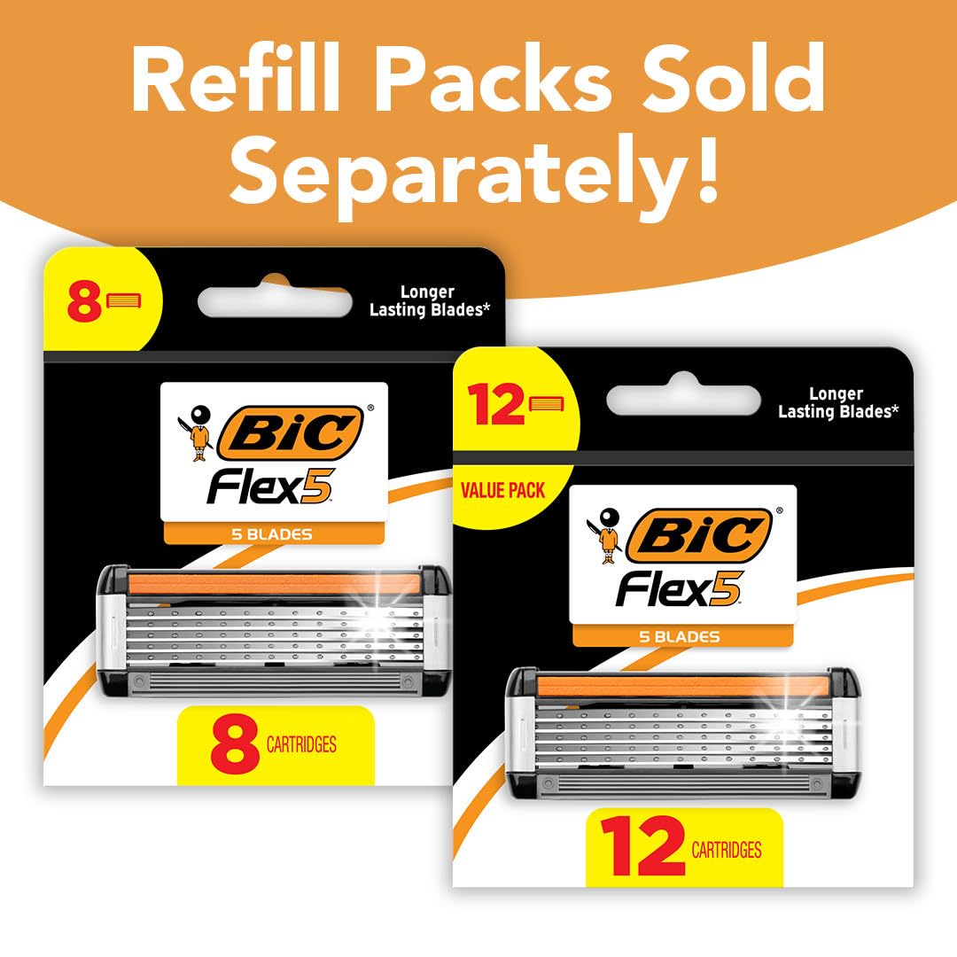 5-Blade Refillable Razors with 7 Cartridges O4739