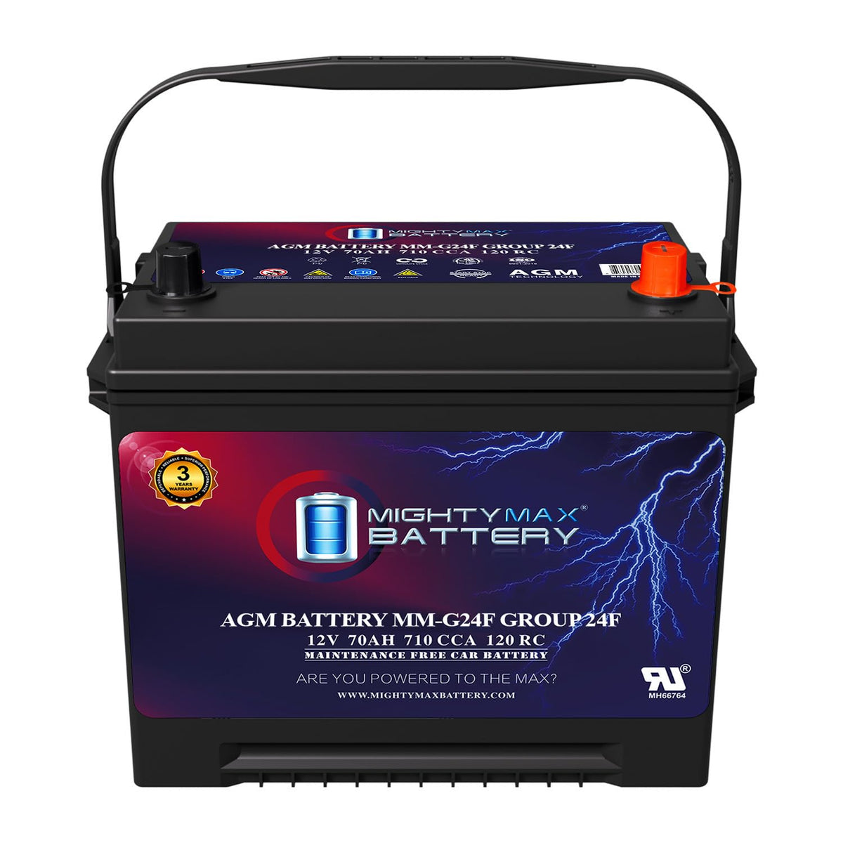 12V 70Ah AGM Replacement Battery H88197