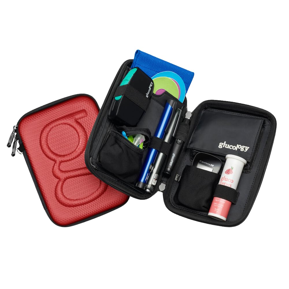 Red Hard Shell Diabetes Travel Case X2423