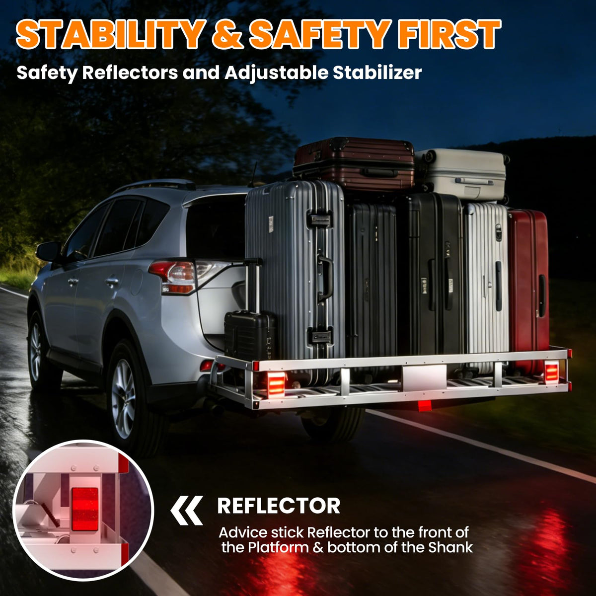 Aluminum Trailer Hitch Cargo Carrier with Ramp S7900