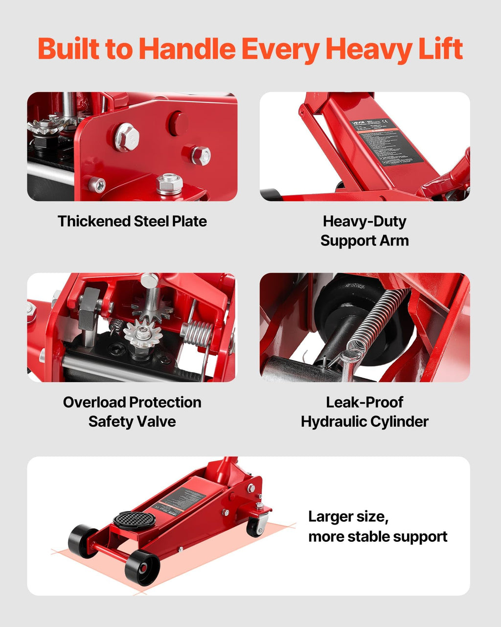 3 Ton Low Profile Steel Hydraulic Floor Jack X55382