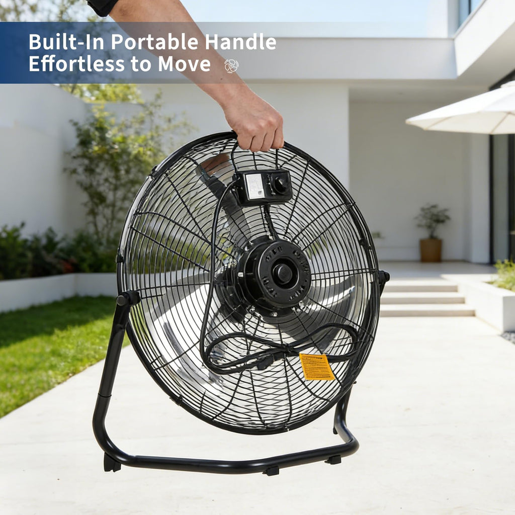 18 Inch 3 Speeds Metal Floor Fan A347