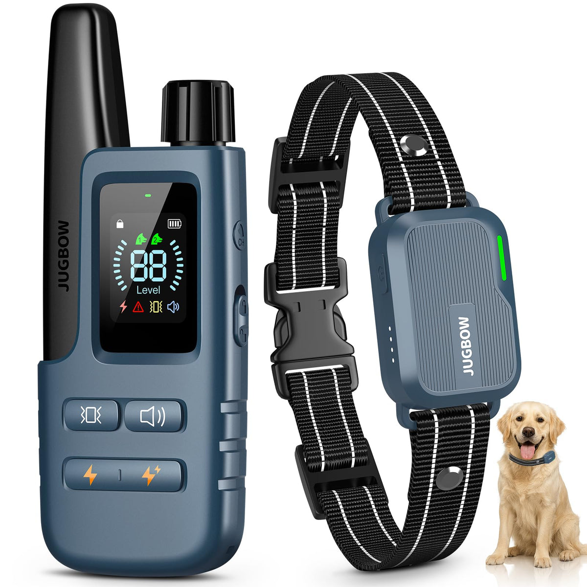 4500FT IPX8 Waterproof Rechargeable Dog Training Collar with Remote U85609