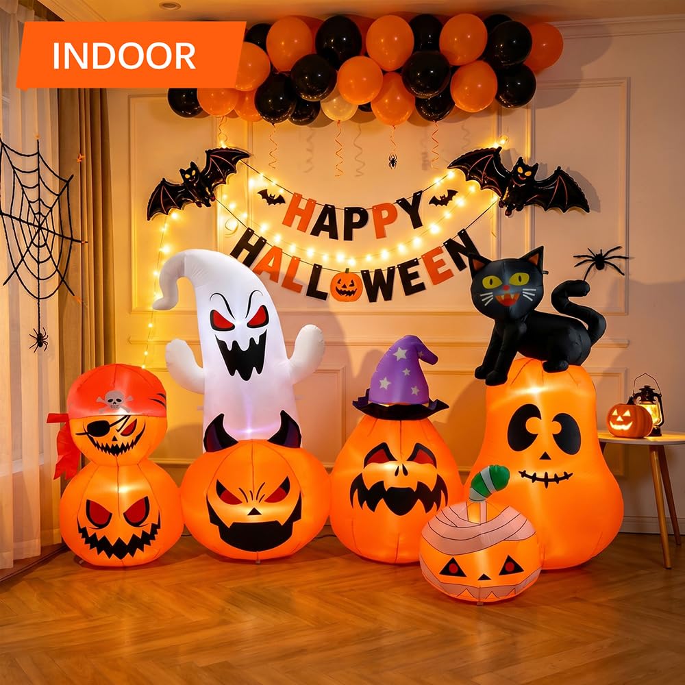 8 FT Inflatable Pumpkin Patch Yard Décor B572393
