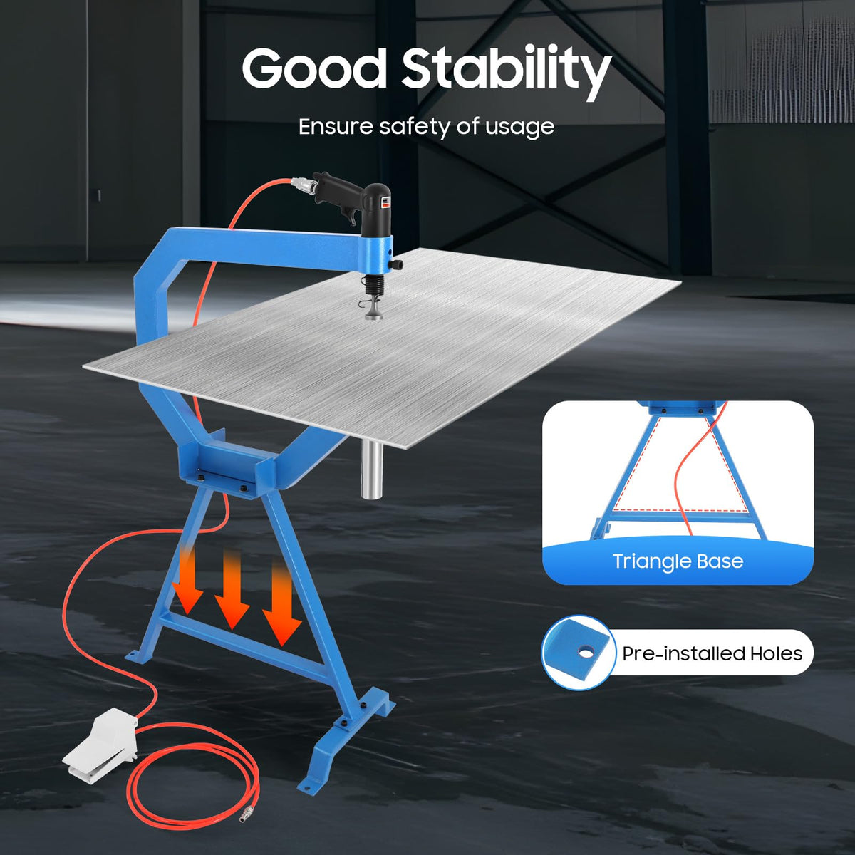 Pneumatic Planishing Hammer Sheet Metal Shaping Machine with Cast-Iron Stand C94342