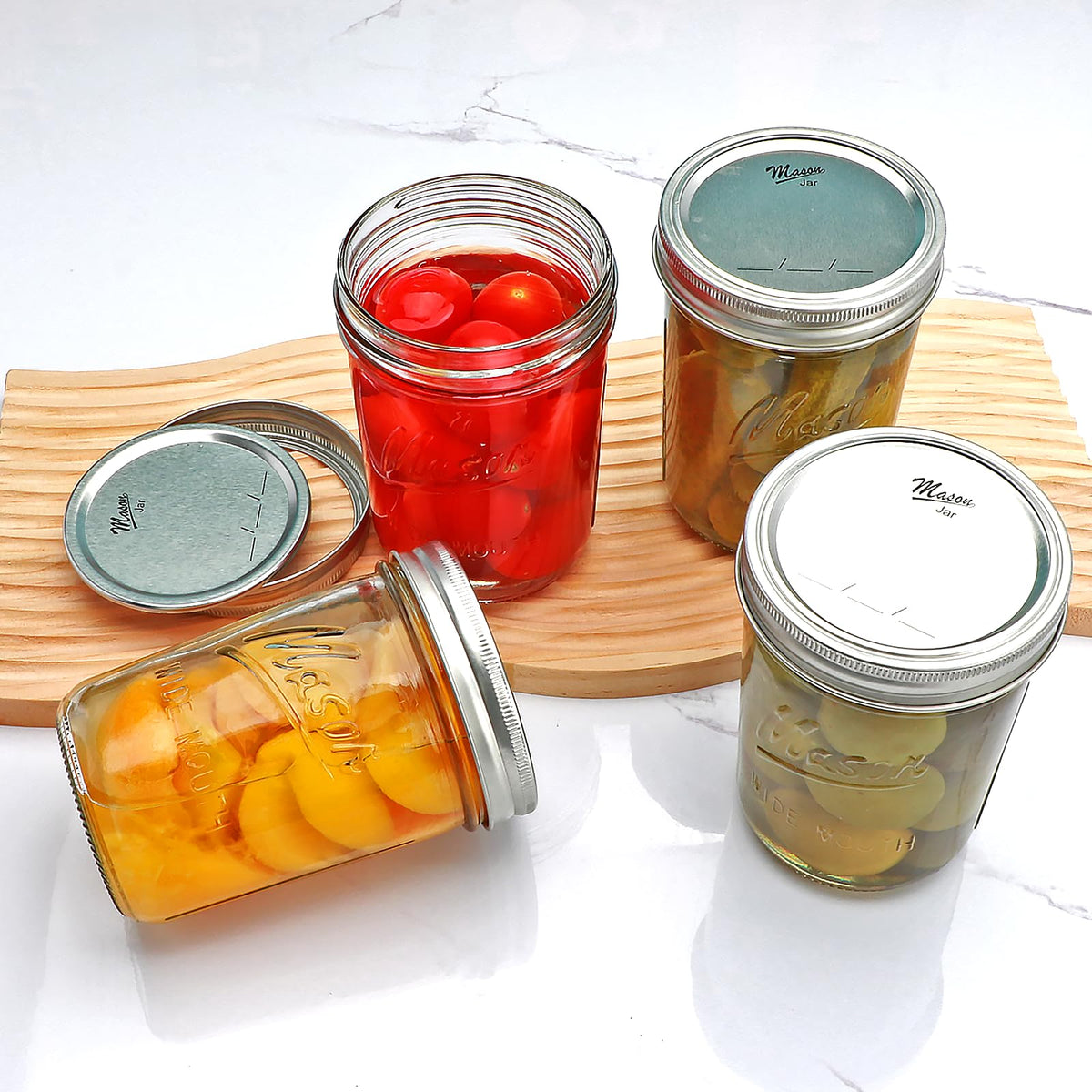 16 oz Glass Mason Jars with Lids 12pcs B679