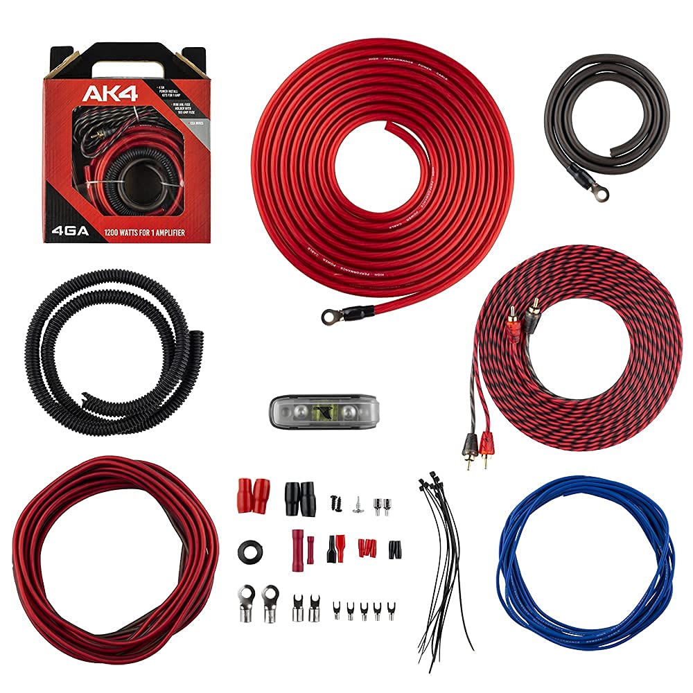 4 Gauge CCA Amplifier Installation Wiring Kit S6552