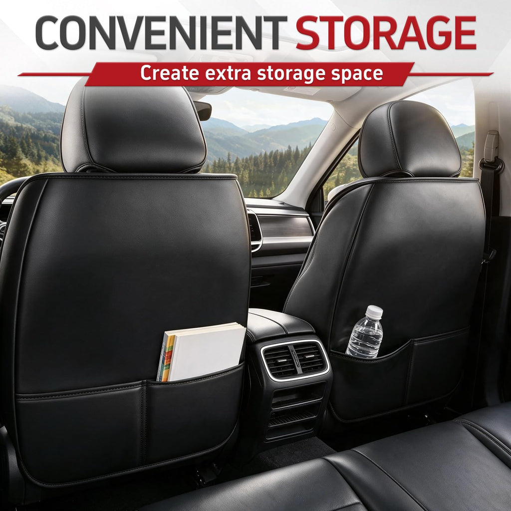Black Red Seat Covers Full Set Q584