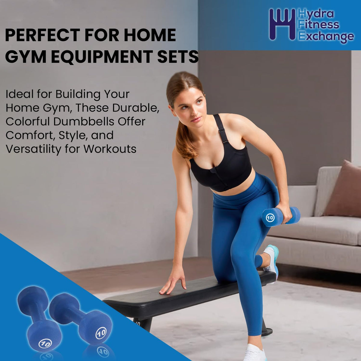Neoprene Coated Dumbbell Set Blue O364867