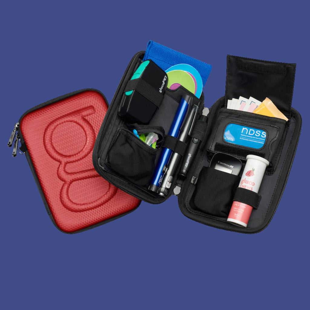 Red Hard Shell Diabetes Travel Case X2423