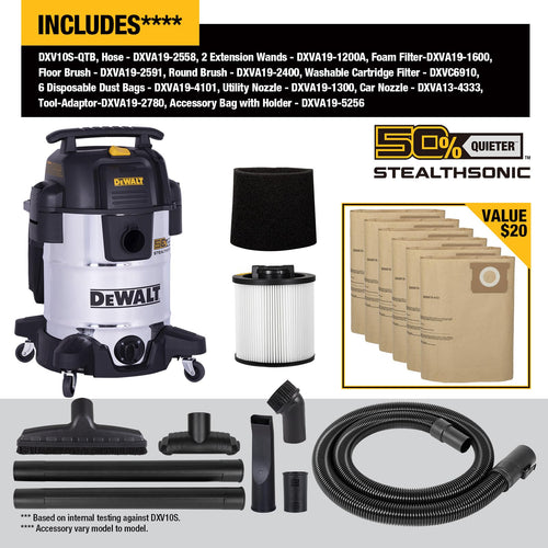 10 Gal Wet and Dry Stainless Steel Shop Vacuum C62331