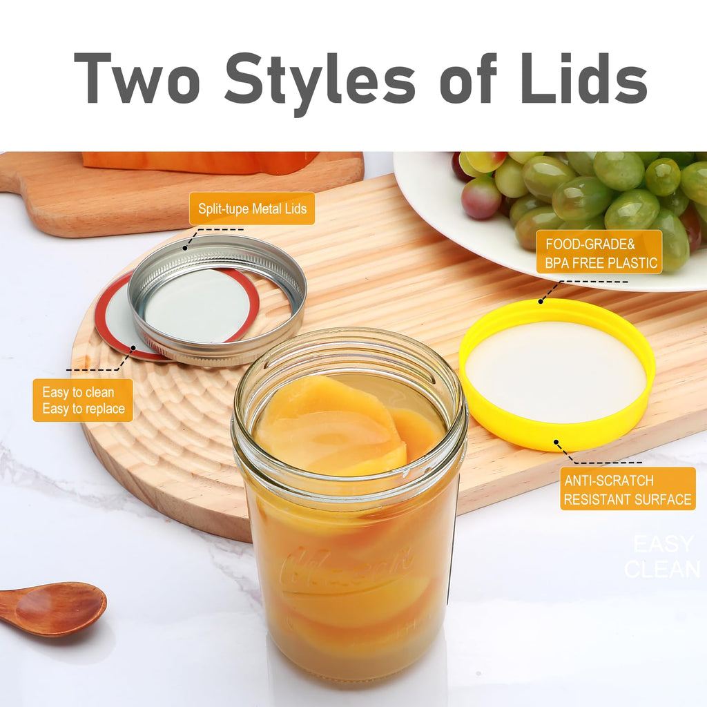 16 oz Glass Mason Jars with Lids 12pcs B679