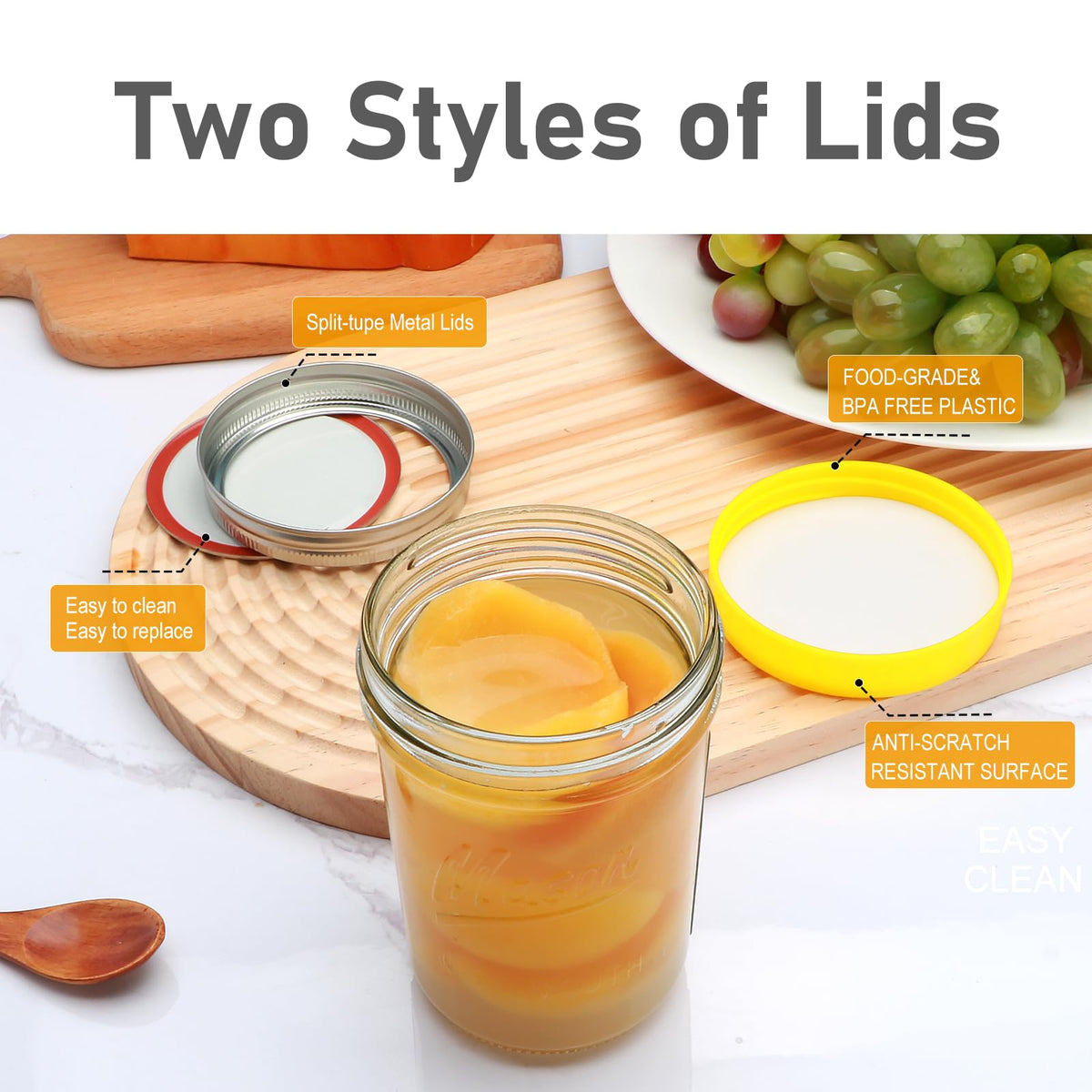 16 oz Glass Mason Jars with Lids 12pcs B679