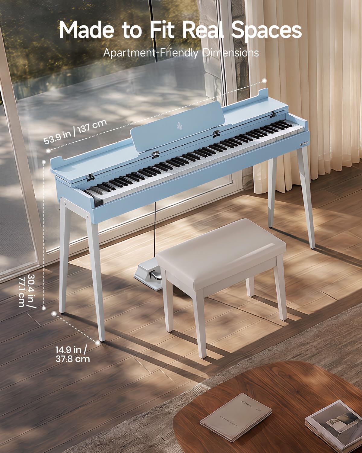 88 Key Weighted Digital Piano with Graded Hammer Action M63958